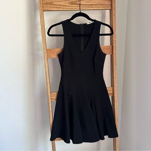 Black Skater Flare Bodycon Dress